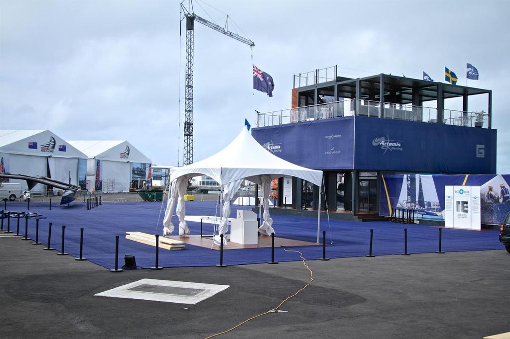 Base and hospitality construction still underway - Bermuda - May 24, 2017 © Richard Gladwell www.photosport.co.nz